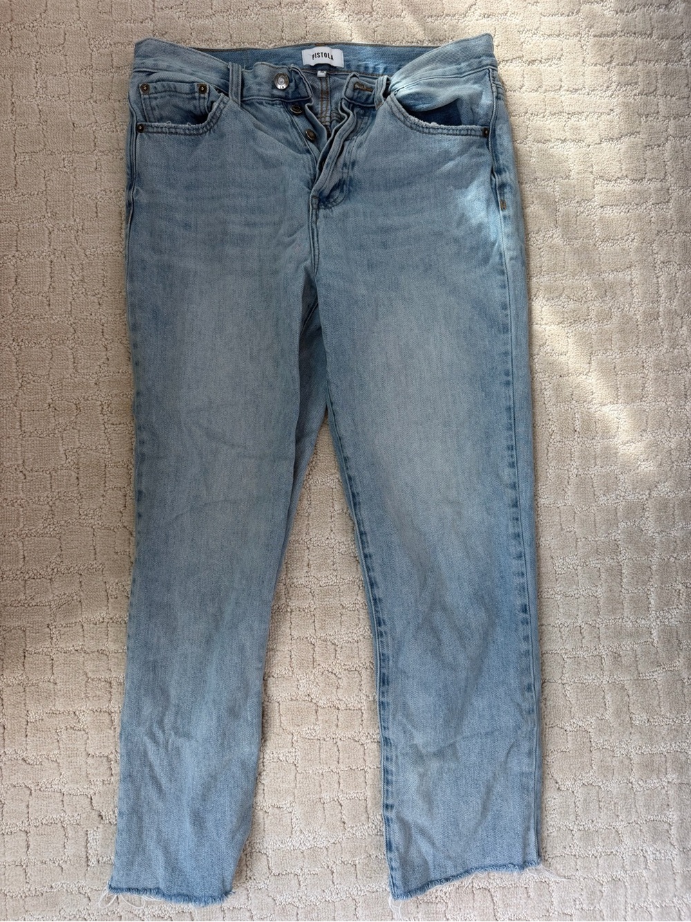 pistola Light Wash High-Rise Ankle Jeans